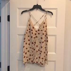 Alysi cross back flowy camisole Sz 6 BNWT